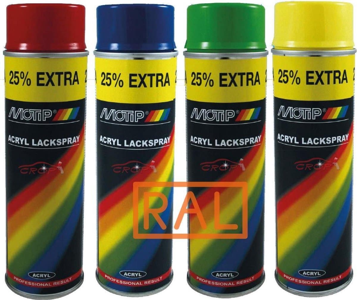 MoTip RAL 1018 Industrial Acryl lak spuitbus 500ml
