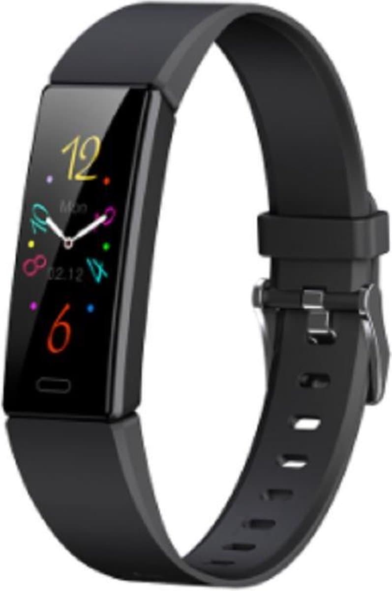 West Watches Model Wood Activity Tracker Stappenteller - Smartband - Sporthorloge Tieners/Kinderen - Zwart