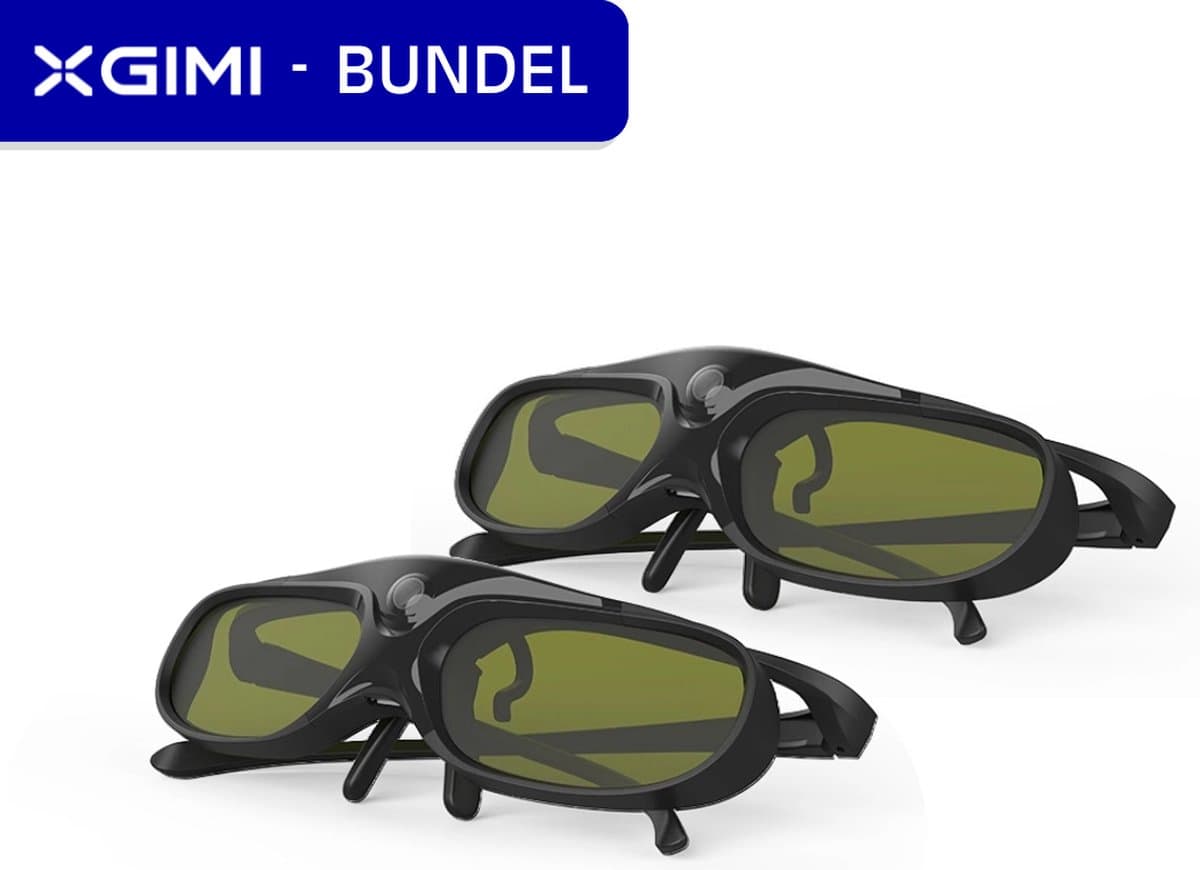 XGIMI 2x 3D brillen - 2-in-1 bundel - 2022 Model - Active Universal 3D glasses