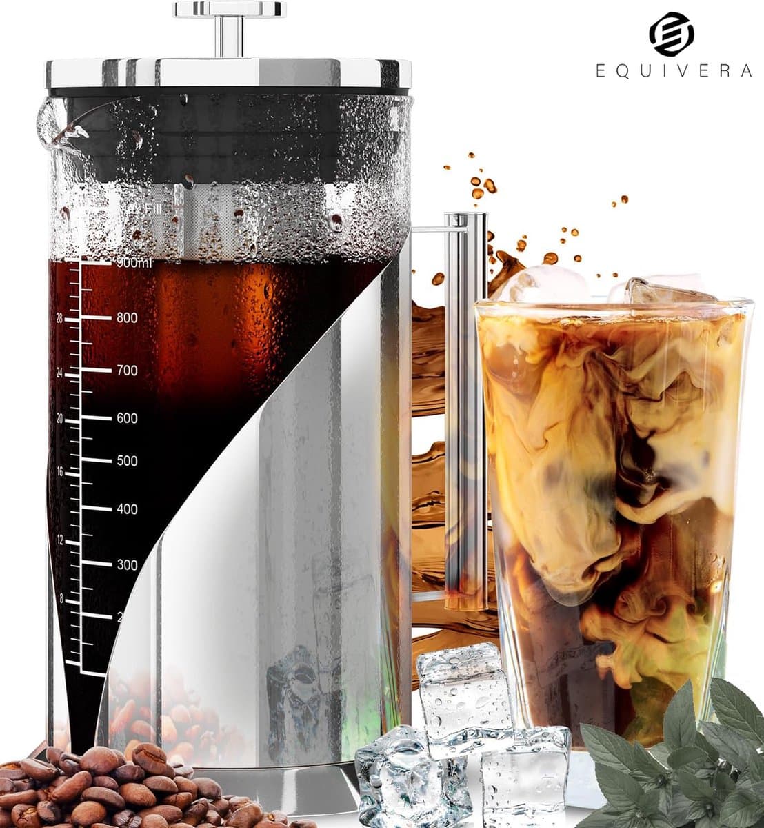 Equivera Cafetière - Cafetiere - Cafetieres - Koffiezetapparaat - Koffie Pers