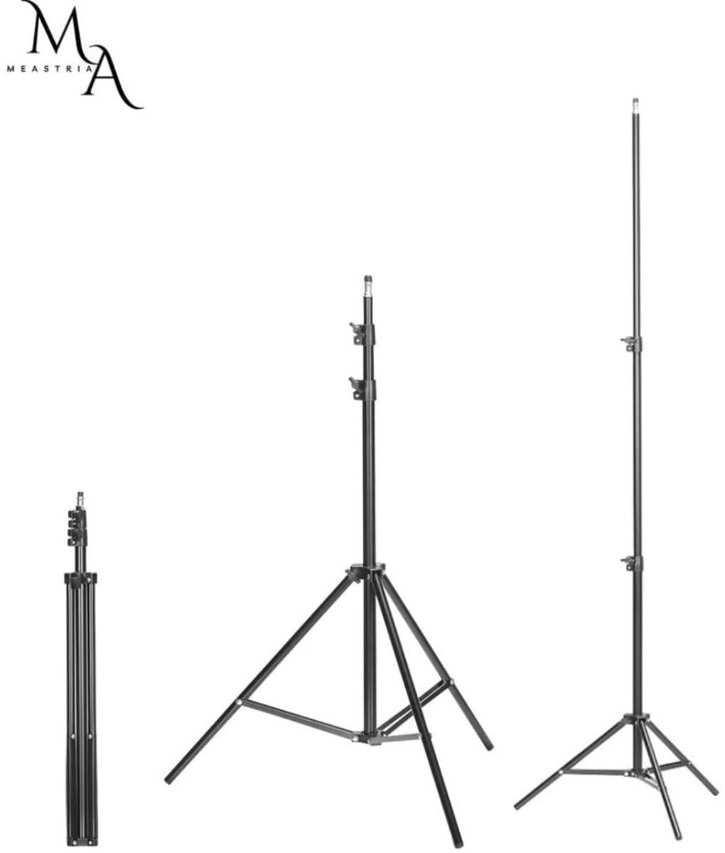 Statief Voor Laserniveau – Verstelbaar Statief - Camerastatief - Meetstatief - 1.6 Meter – In Hoogte Verstelbaar – Aluminium – Met 1/4" Schroefdraad – Lichtgewicht Statief Voor Laser, Camera of Verlichting – Opvouwbaar en Stevig