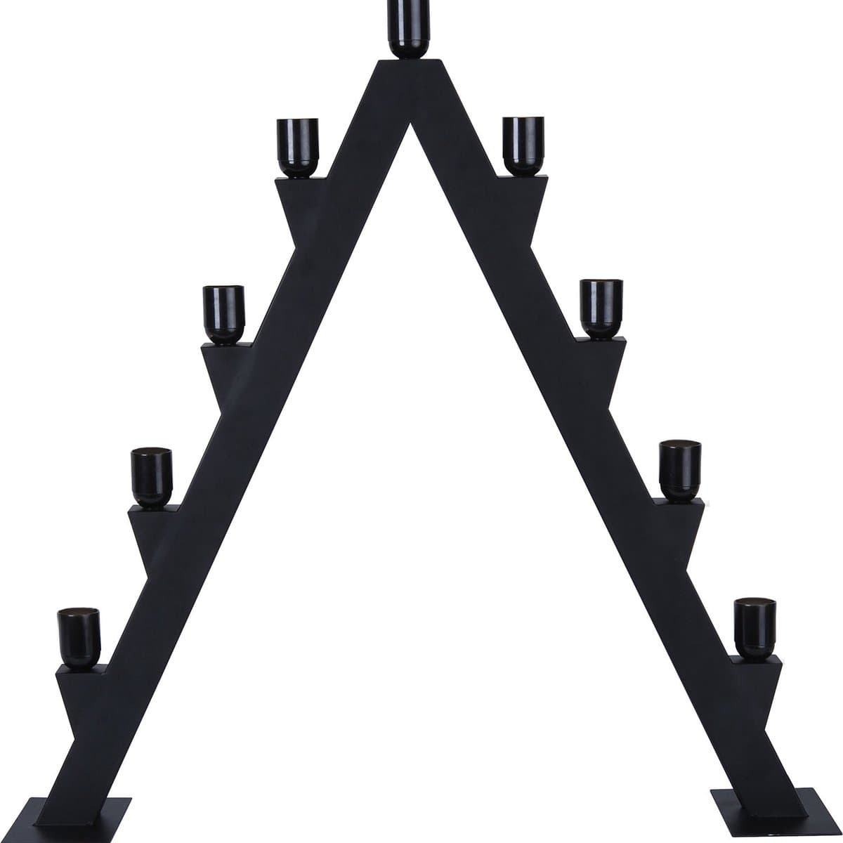 Star Trading Grote metalen kaarsenboog 'Max', 9 x E27 fitting, netvoeding, H 77cm, B 77cm