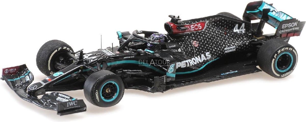 Mercedes-AMG Petronas F1 Team W11 EQ Perf. #44 1st British GP 2020, Flat Tyre - 1:43 - Minichamps