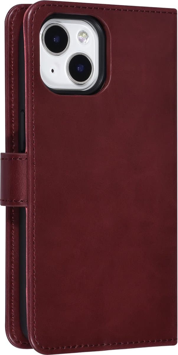 UNIQ Accessory 2 in 1 Rood iPhone 14 Booktype en Backcover Pasjeshouder - Magneetsluiting