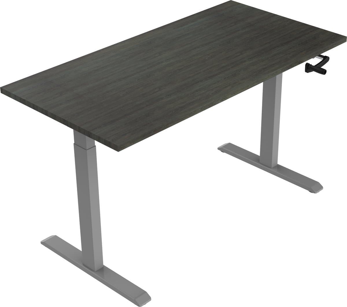 Office Hero® Cosmic Slinger- Zit sta bureau in hoogte verstelbaar grijs frame - Game bureau - Computertafel - Werktafel - 180x80 - Logan eik
