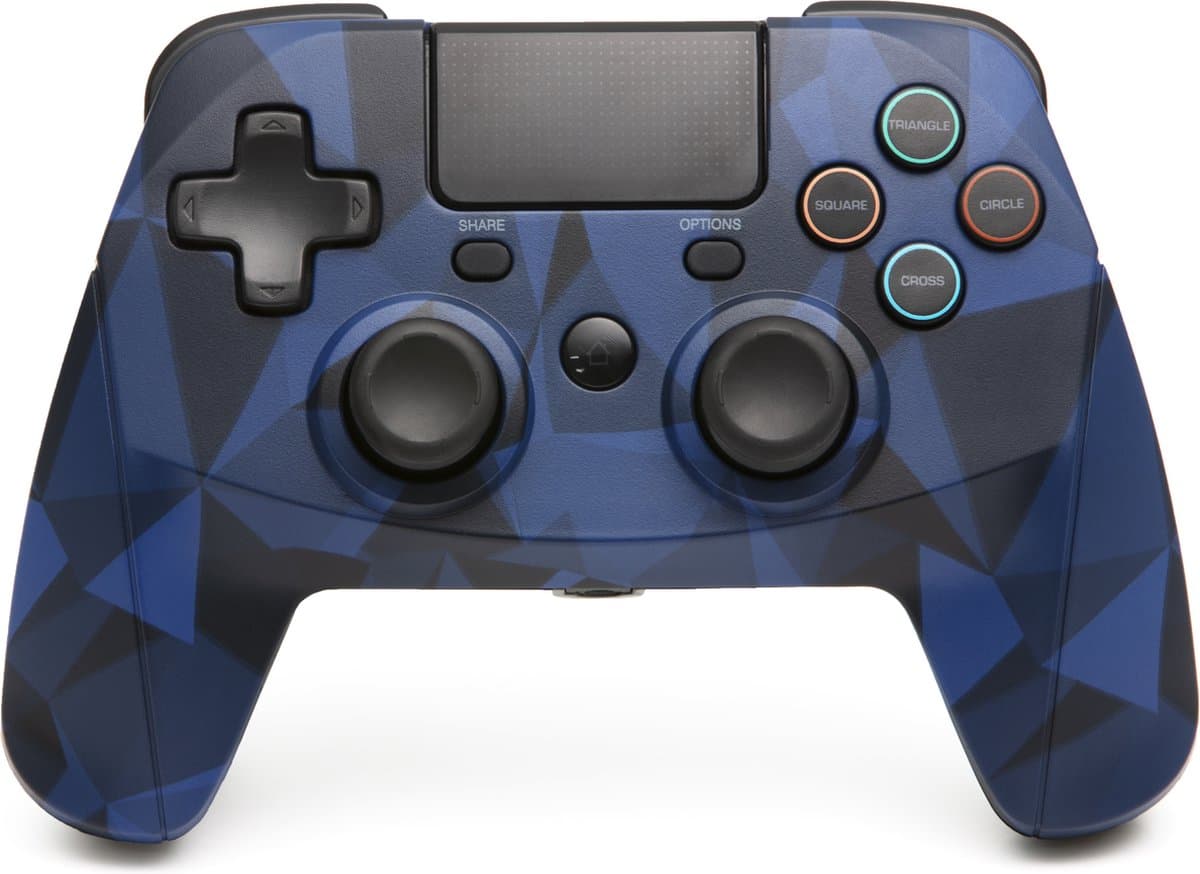 Snakebyte Wireless Gamepad 4S - Draadloze Controller - PS4/PC - Bluetooth - 3,5mm Jack - Camo Blauw