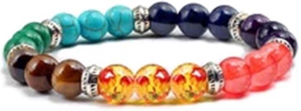 7 Chakra Natuurstenen Kralenarmband