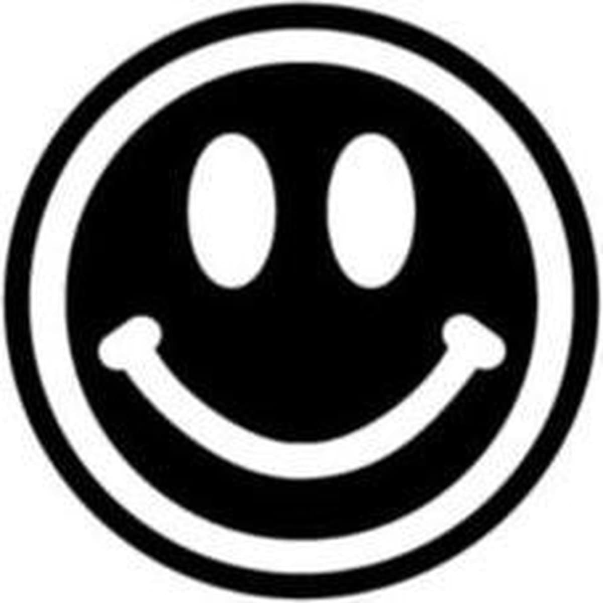 Asbri - Golf Bal Stempel - Smiley - zwart