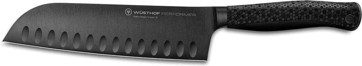 Wüsthof Performer Santoku Mes - 17 cm, Zwart Damascus Staal