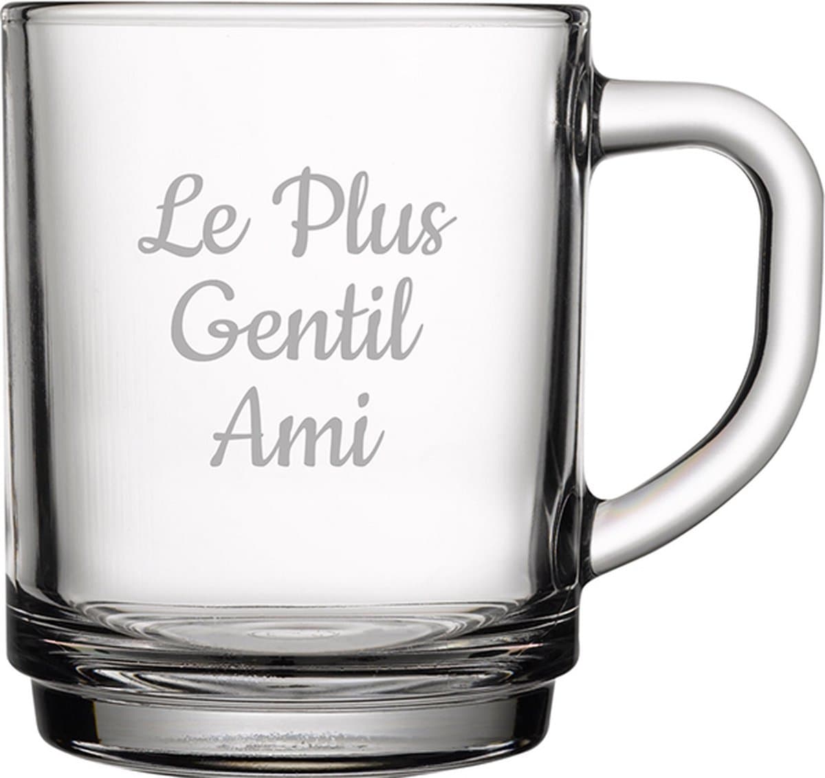 Theeglas gegraveerd - 25,5cl - Le Plus Gentil Ami