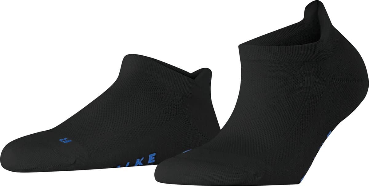 FALKE Cool Kick kort eenkleurig functioneel materiaal sneakersokken enkelsokken dames zwart - maat 35-36