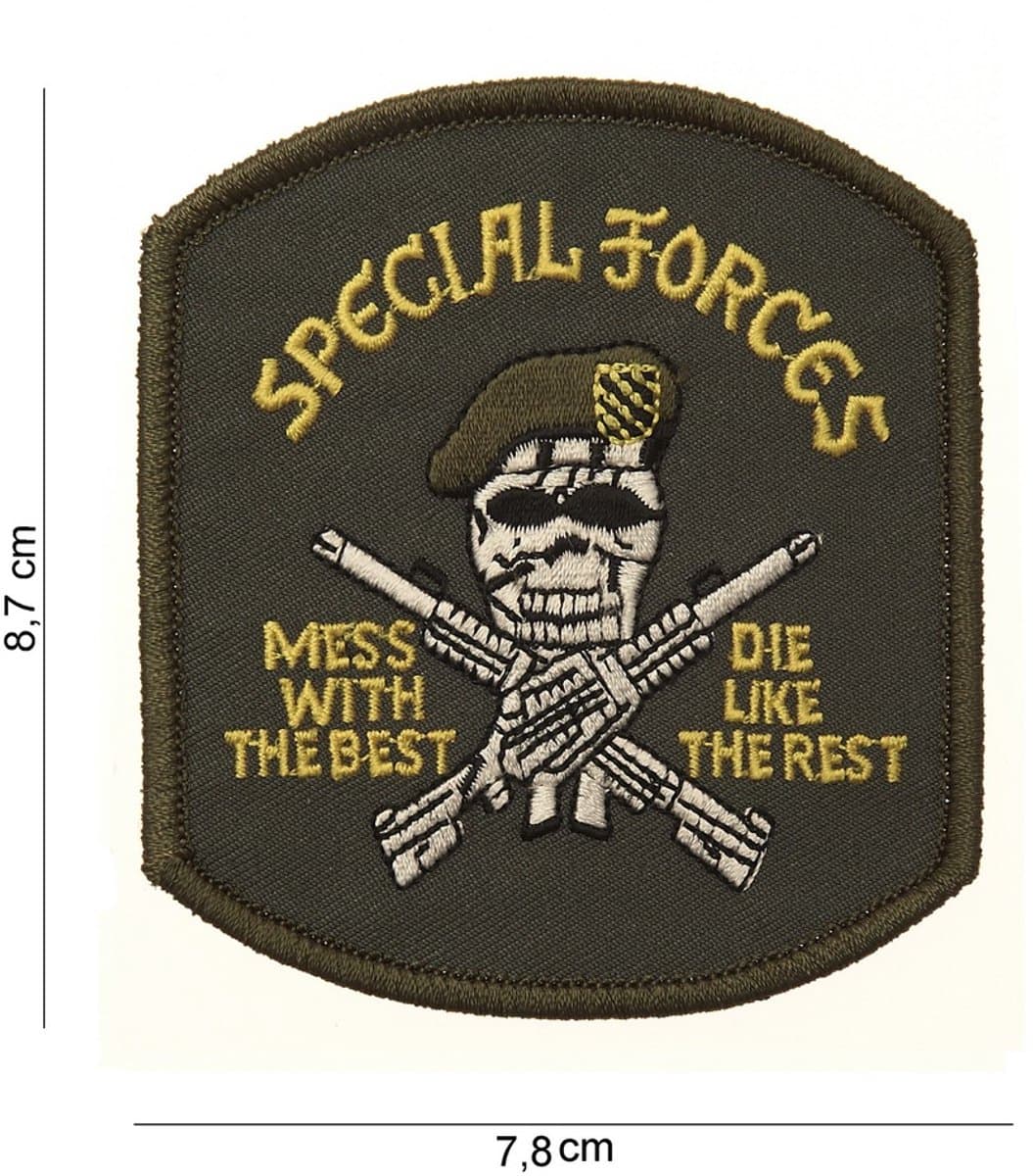 Embleem stof special-forces (doodskop) #3054