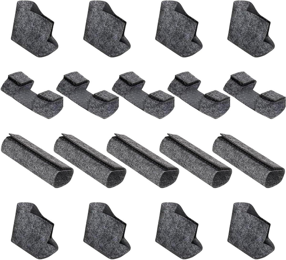 Stoelpoten Beschermers - Meubelvoet Doppen - Vloeren Beschermen - Antislip Zachte Onderkant - Set Van 18 - Zwart