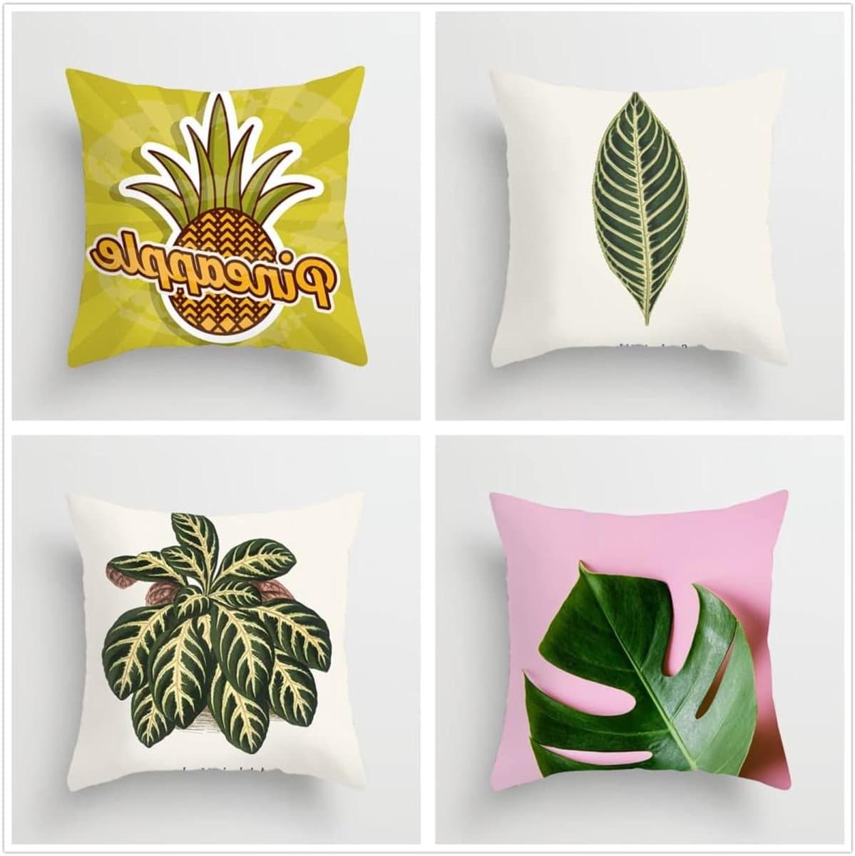 Kussenhoezen Set - Decoratieve Hoezen - Woonkamer Decoratie - Dubbelzijdig Bedrukt - 80x80 cm - Veelkleurig