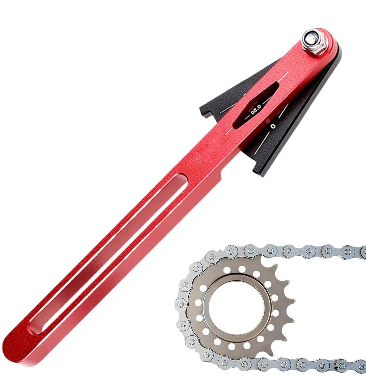 Fietsketting Checker - Ketting Slijtage Meter - Fiets Onderhoud - Precisie Meetsysteem - 13.4 cm - Aluminiumkleur