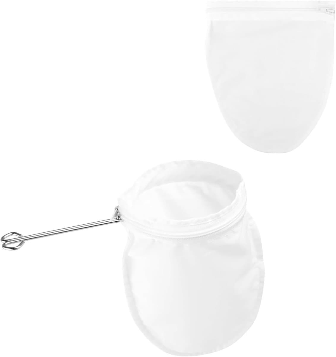 Ultra Fijn Zeef met RVS Handvat - Herbruikbare Zeef voor Sap, Melk en Koffie - Extra Fijne Mesh Zeefzak voor Kaas en Notenmelk