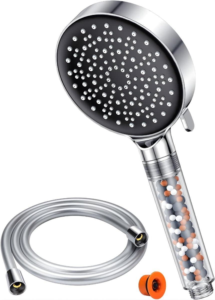 AHD® Douche - Douchekop - Douchekop Met Slang - Douchekop Met Filter - Douchekop Met Slang en Wandhouder - Zilver - 28cm x 13cm x 13cm