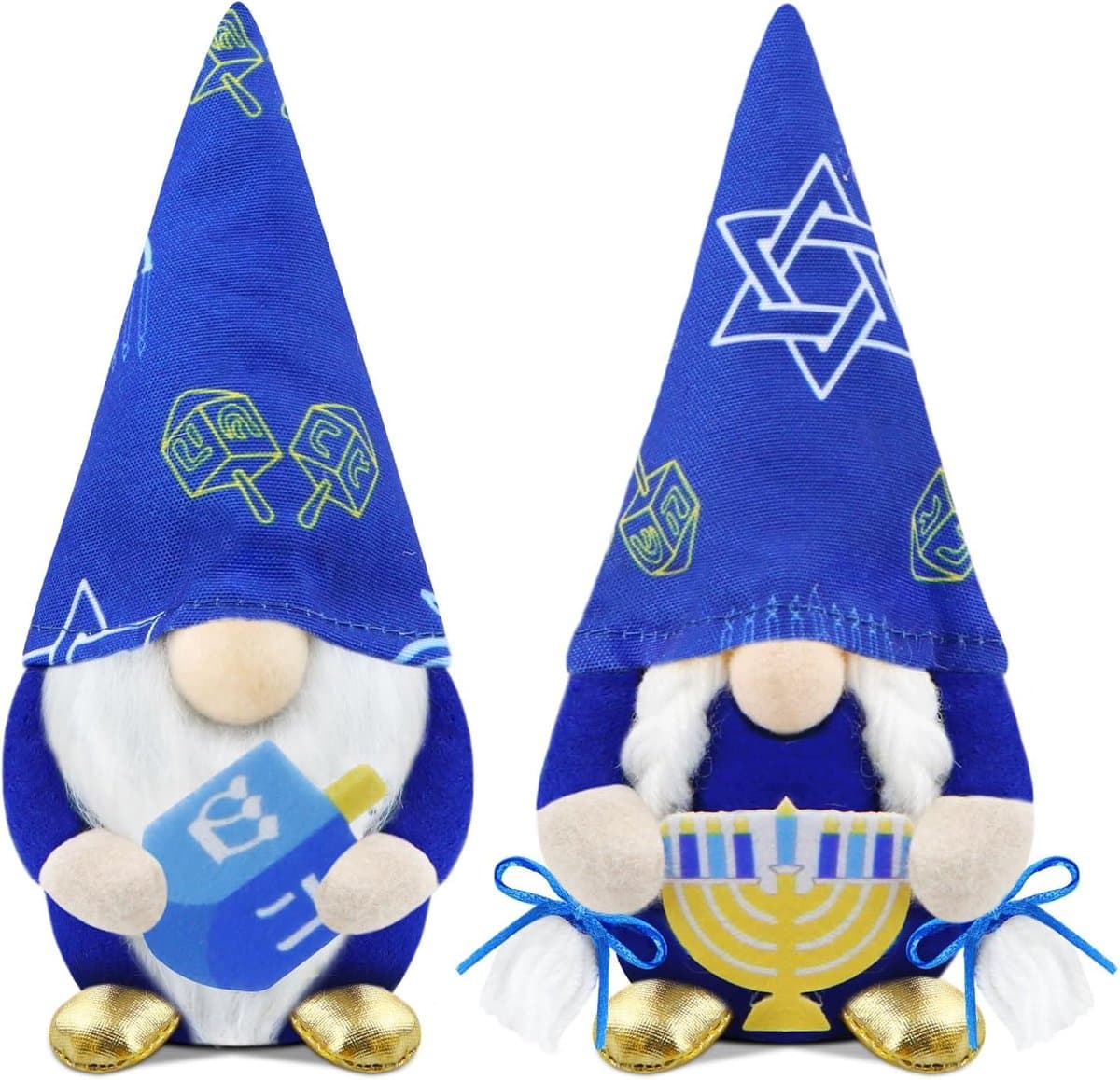 Set decoratie kabouters - Handgemaakte figuren - Feestelijke aankleding - Scandinavische folklore - 66 inch hoog - Marineblauw