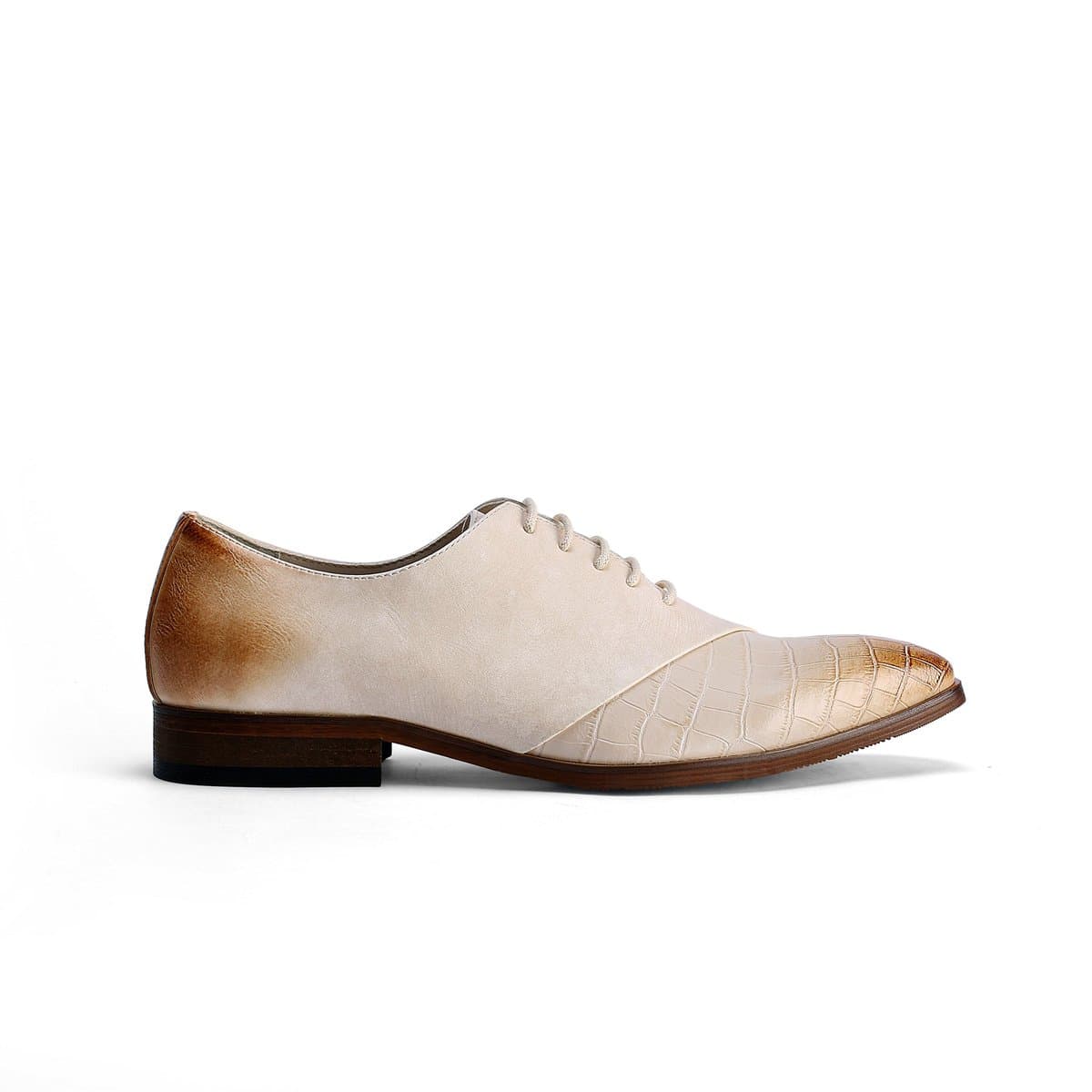 ALLTHEMEN Heren Krokodillenprint Spitse Neus Schoenen - 44