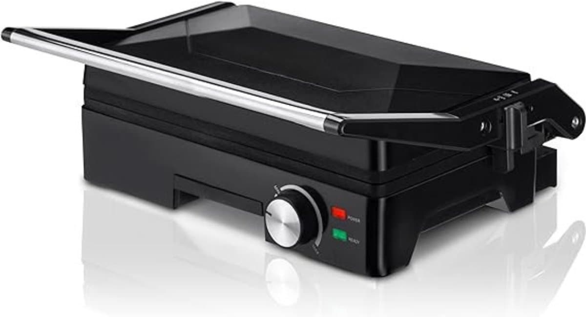 DYNA® Contactgrill Met Uitneembare Platen - Contactgrill - Multi Grill - Zwart - 36cm x 16cm x 31cm