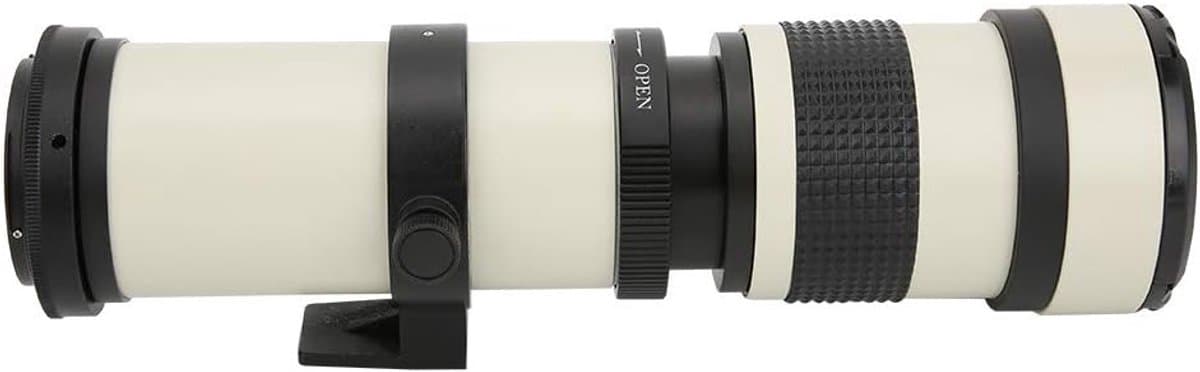 Telefoto Zoomlens - Handmatige Focuslens - Verre Objecten Fotograferen - Breed Bereik 420-800mm - Aluminium Legering - Wit