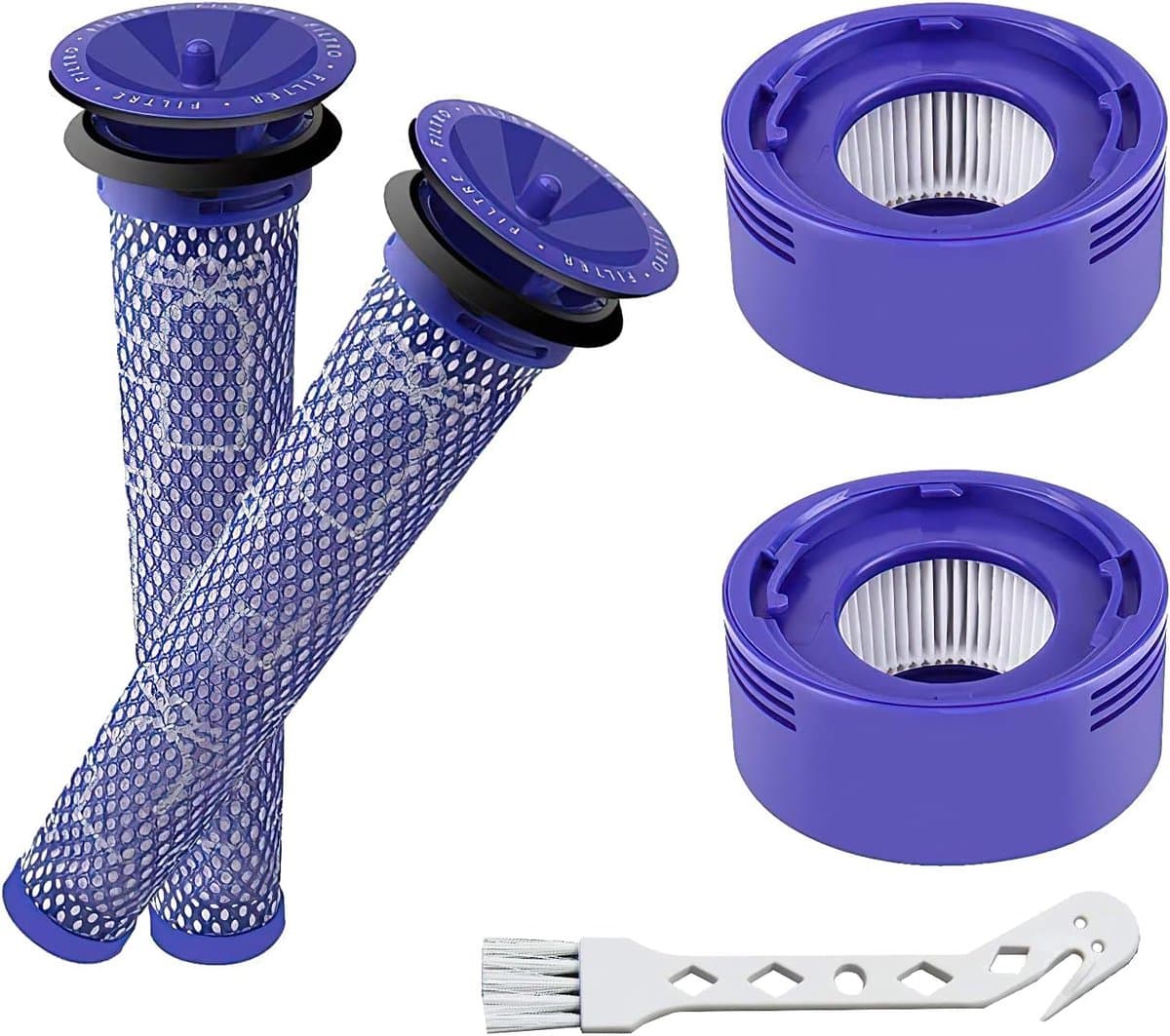 5 stucks - 2 voorfilters, 2 nafilters en 1 schone borstel -voor Dyson V8 Absolute - V8 Animal - V7 Absolute - Motorhead - Animal Stofzuiger