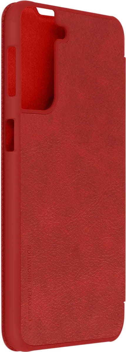 Hoesje geschikt voor Samsung Galaxy S21 Plus -Qin Leather Case - Flip Cover - Rood
