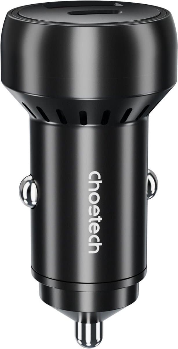 Choetech 60W Duo Fast Charge Autolader USB-A + USB-C Zwart