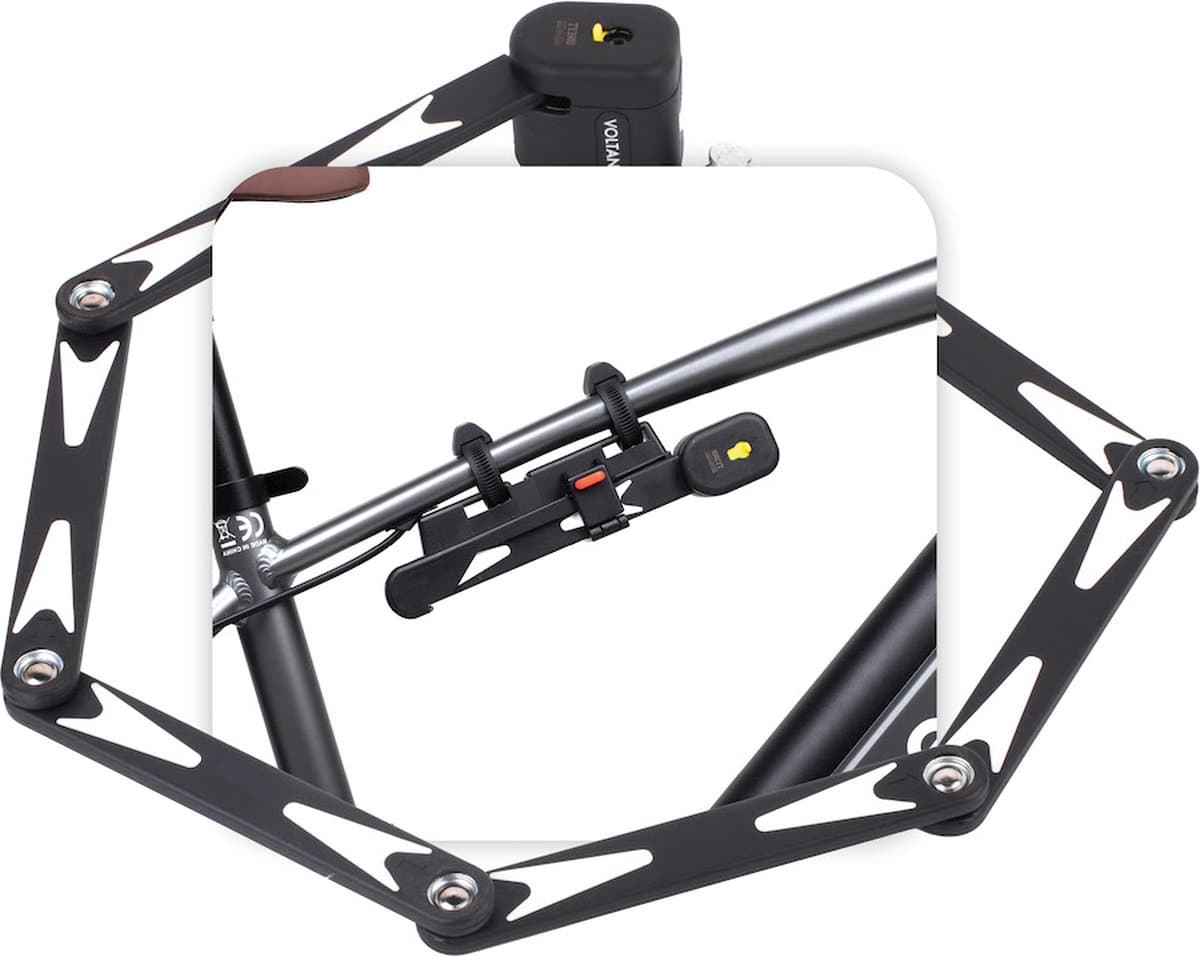Voltano Vouwslot ART2 - Zwart - 95 CM - Met Framehouder / Bevestiging - ART** Fatbike Slot / Fietsslot