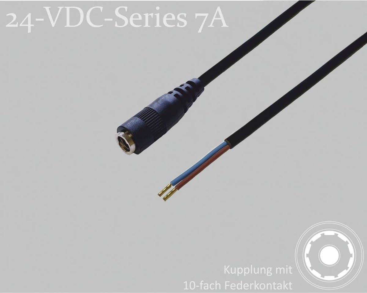BKL Electronic DC-connector DC-koppeling - Adereindhulzen 2.1 mm 1.5 m 1 stuk(s) Single