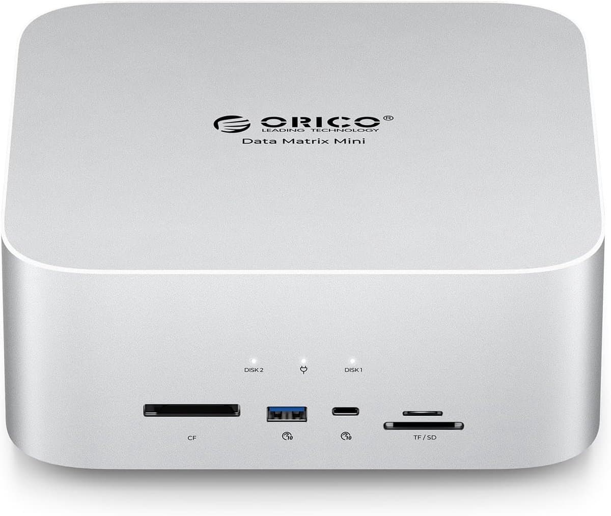 Externe Hard Drive met 2TB M.2 NVMe SSD en 6TB SATA HDD, 40Gbps, USB, DP, Ethernet, SD/TF Slot