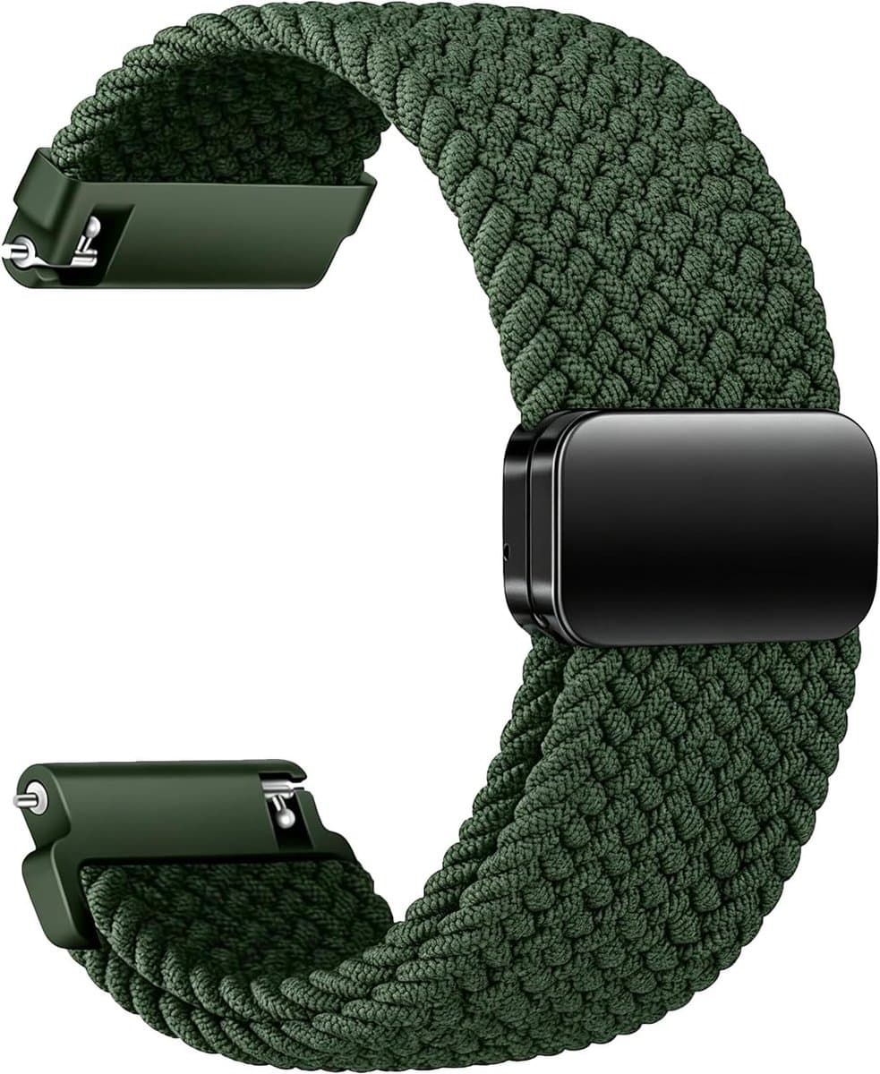 Nylon Woven Horlogeband 18mm 19mm 20mm 22mm Geschikt voor Garmin, Amazfit en Galaxy Horloges, Unisex Design, Duurzaam en Comfortabel
