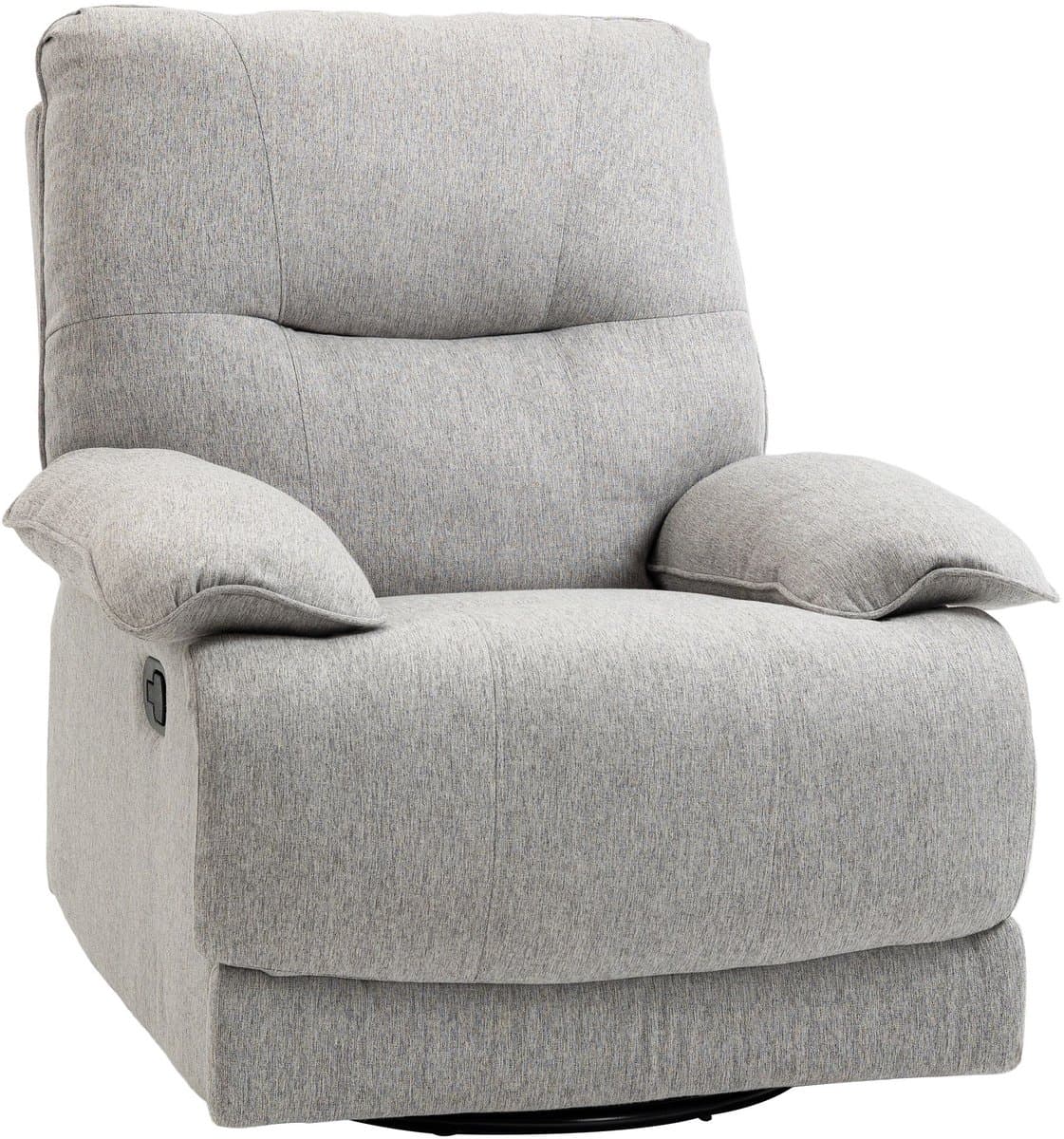 HOMCOM Sofa Relaxstoel Polyester, MDF 89L x 98B x 101H cm Lichtgrijs