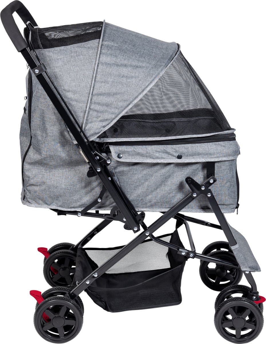 Animal Boulevard Ab45011 - Travel - Hond - Ab Travel Buggy Voor Honden Grijs-s 77x52x95cm - Maat: S