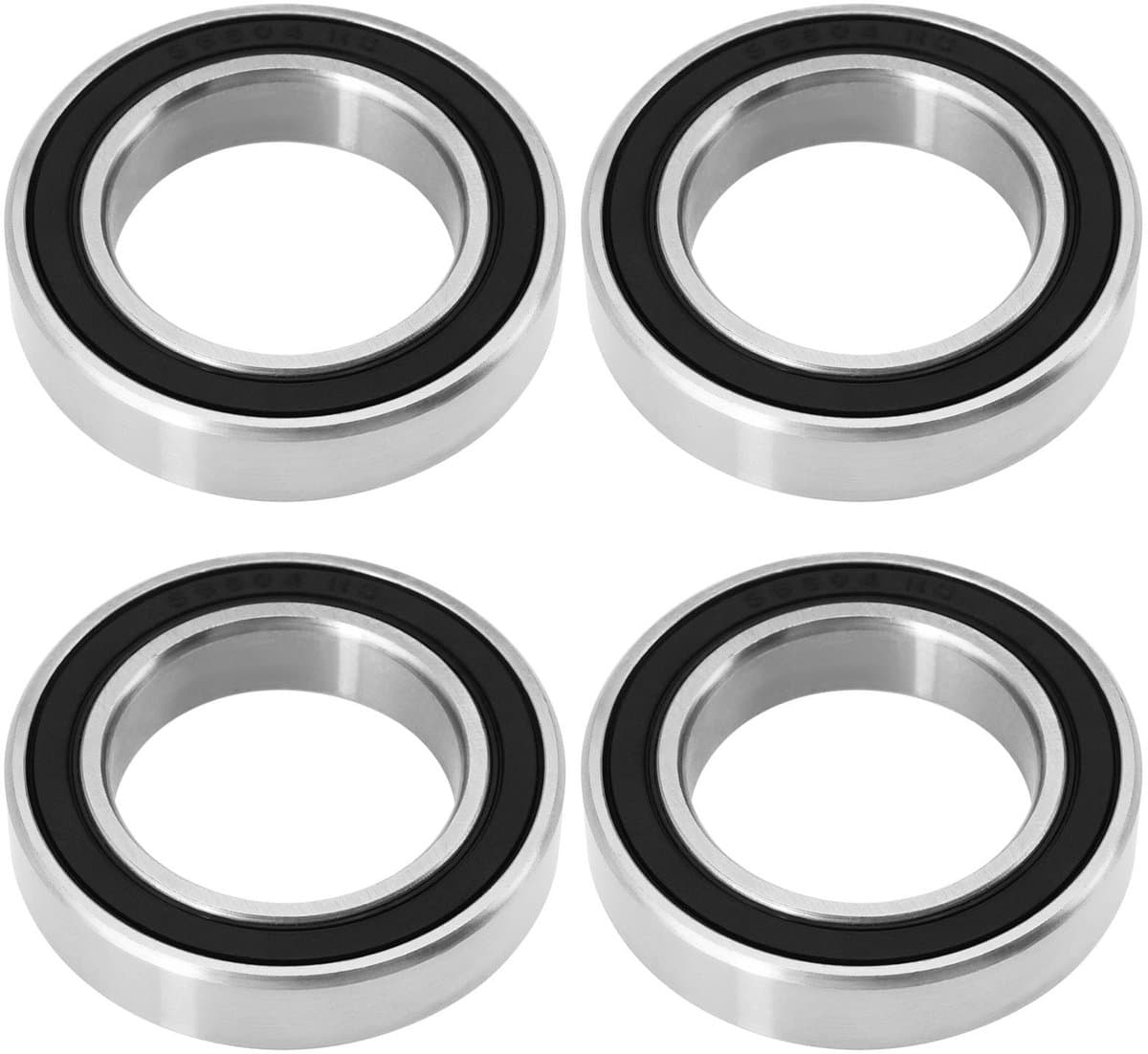 Dailygoods - Voorwiel lagerset - Dubbel rubber verzegeld - Zilver - Roestvrij staal - Hoogwaardige lagers - Geschikt voor Light Bee L1E 201...