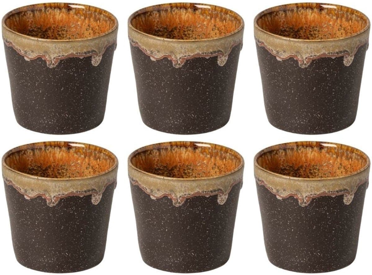Costa Nova Koffiekopjes Casafina Poterie Mocha-Latte 190 ml - 6 stuks