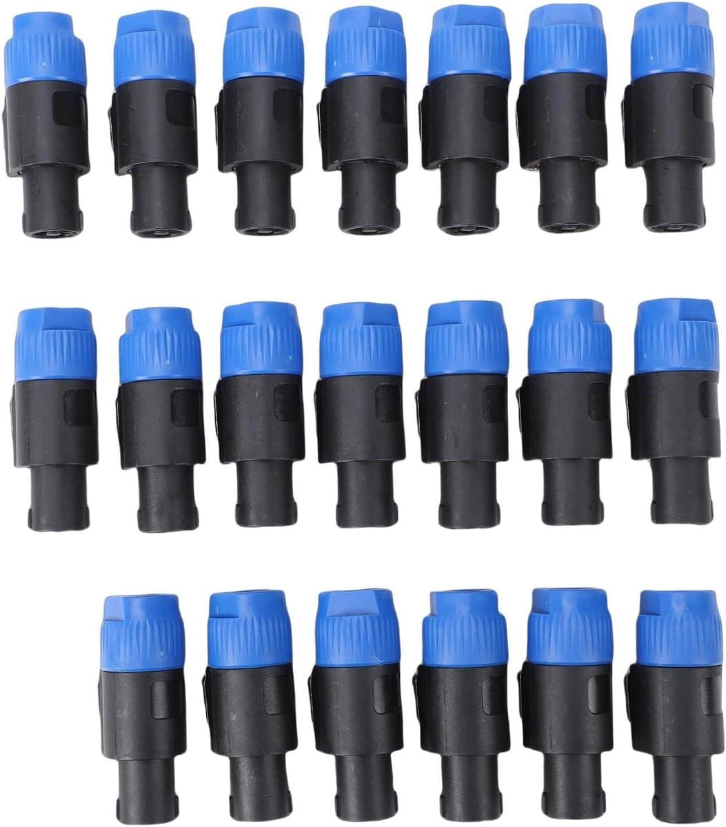 Luidsprekerconnector Set - Audio Stekkers - Muziek Weergeven - Twist Lock Mechanisme - 20 Stuks - Zwart