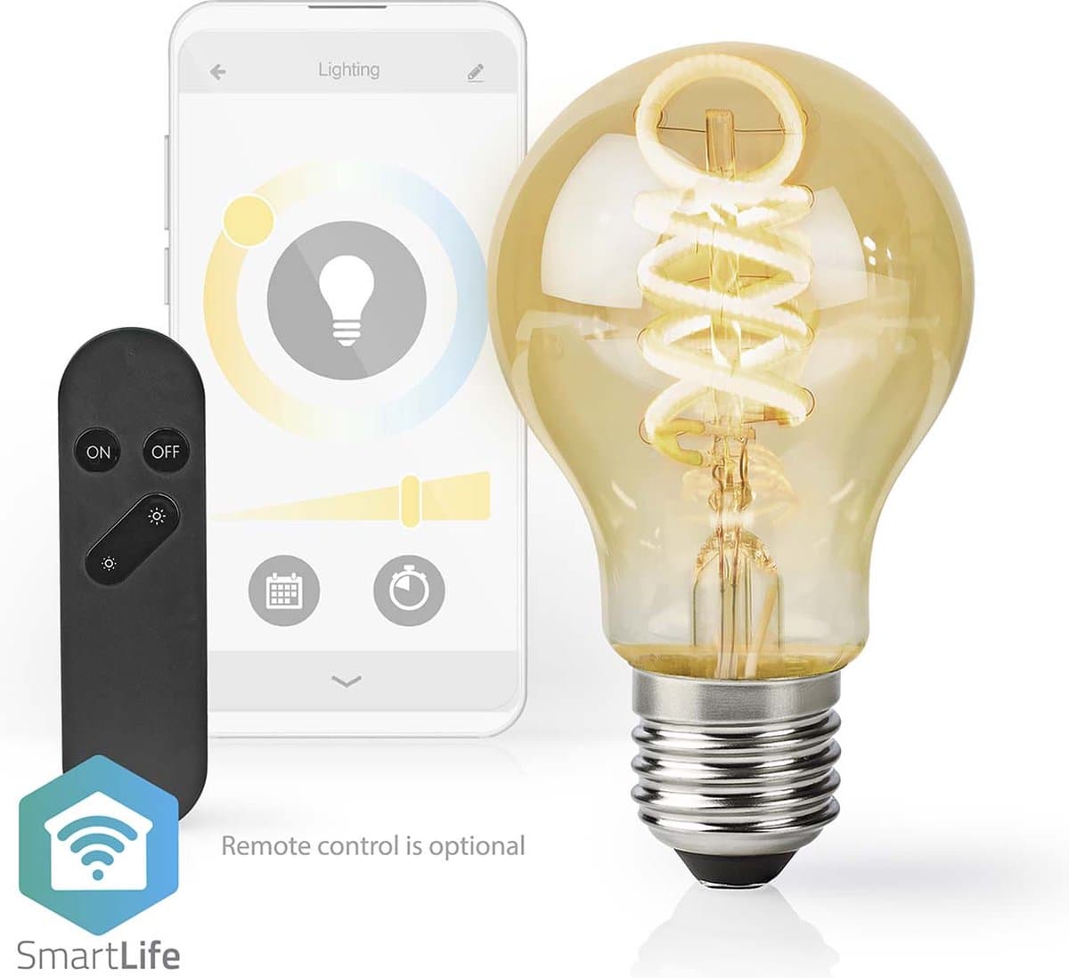 Nedis SmartLife LED-filamentlamp | E27 | 360 lm | 4,90 W | Warm tot Koel Wit | 1800–6500 K | Glas | Android™ / IOS | 1 stuk
