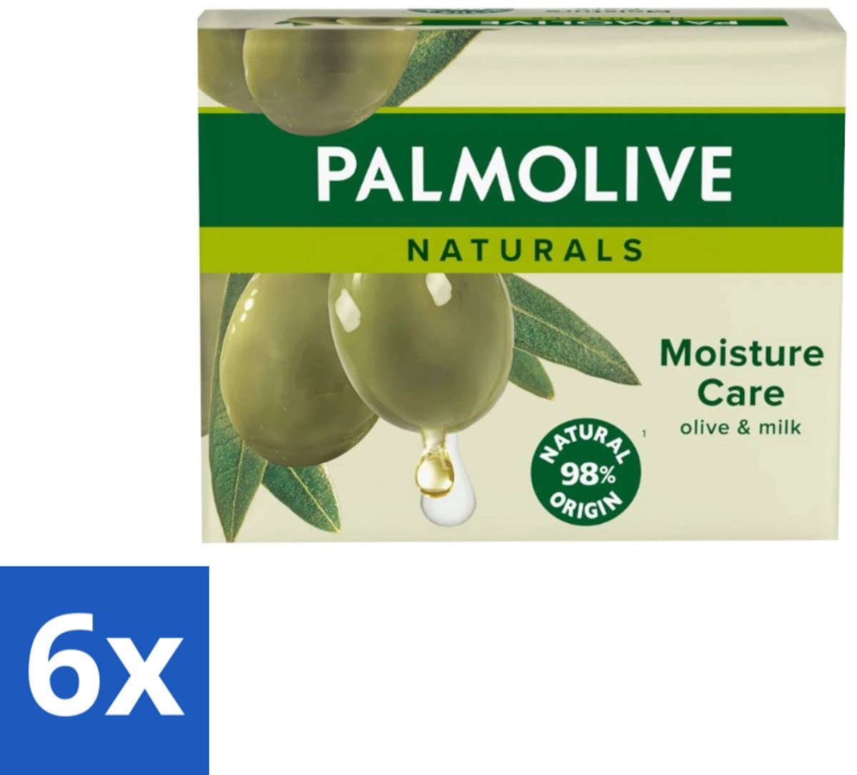 6 x Palmolive - Naturals - Tabletzeep - Olijf & Melk - Natuurlijke ingrediënten - 4x90 g - Palmolive Zeep - Tabletzeep - Olijf & Melk - Natuurlijke Ingrediënten - Hydraterende Zeep