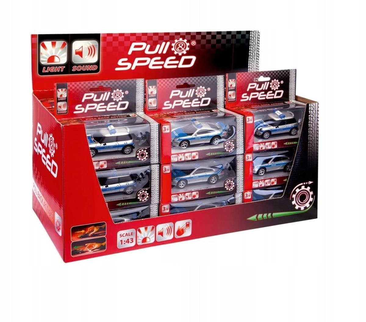 Carrera Pull&Speed Sound Police Auto - Speelgoedauto voor Jongens