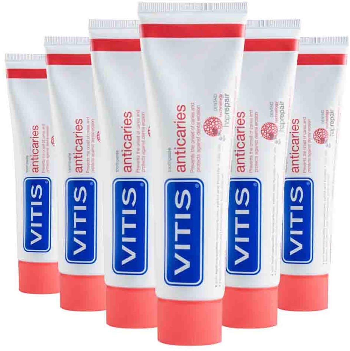 Vitis Tandpasta Anticaries - 6 x 75 ml - Voordeelverpakking