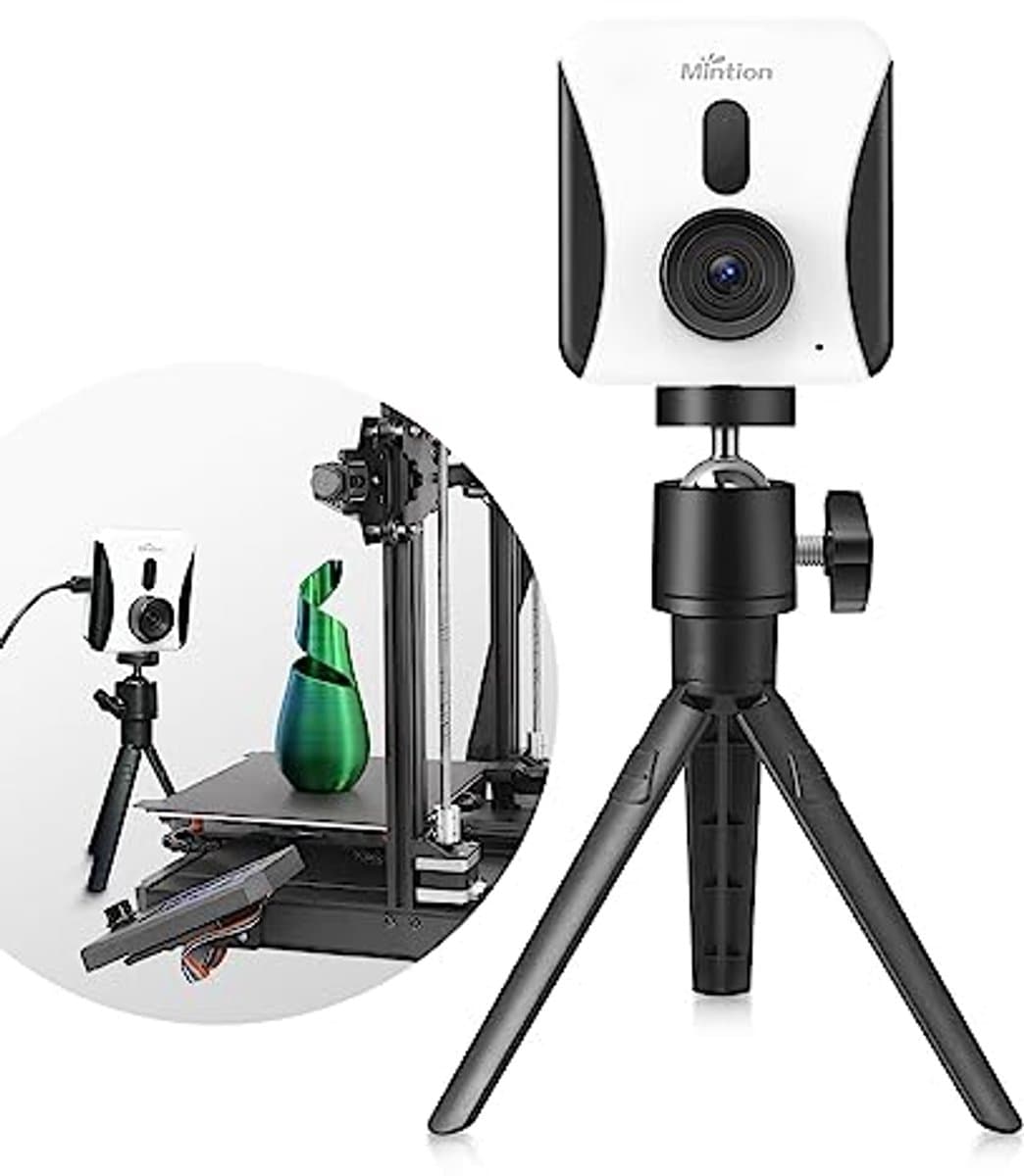 Verbeterde 3D Printer Camera voor WiFi Bewaking en Remote Control - Plug & Play, Handmatige Focus, Digitale Zoom en Time Lapse Video