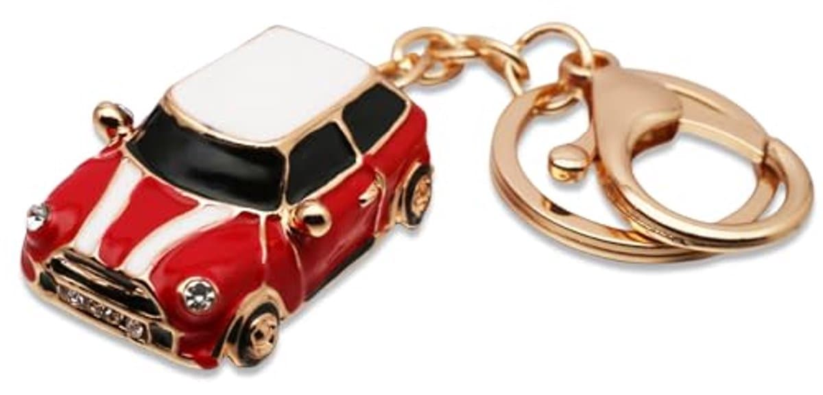 Auto Sleutelhanger met Ring - Rood, Eén Formaat