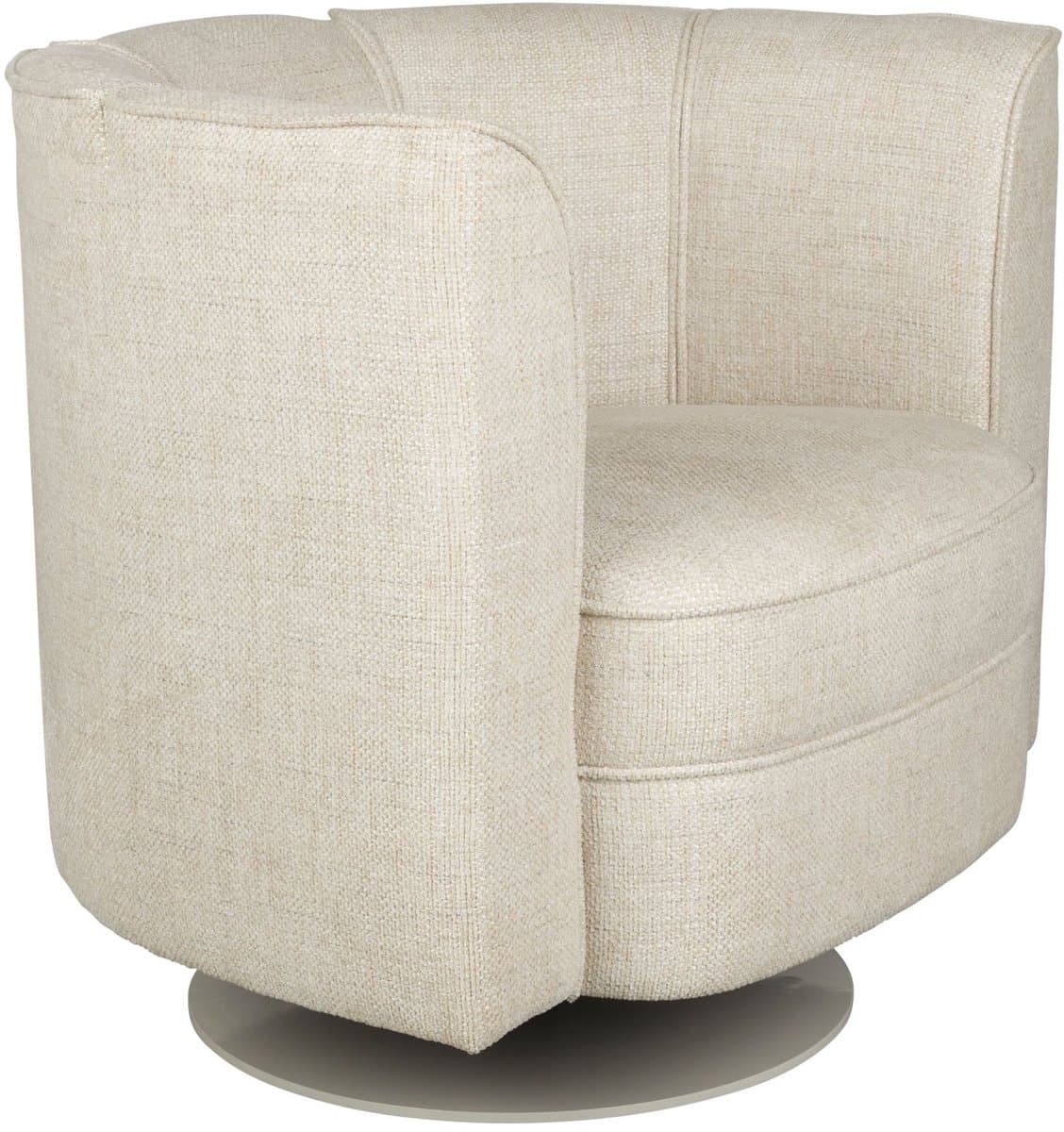 Dutchbone Flower Fauteuil/ Draaistoel Beige
