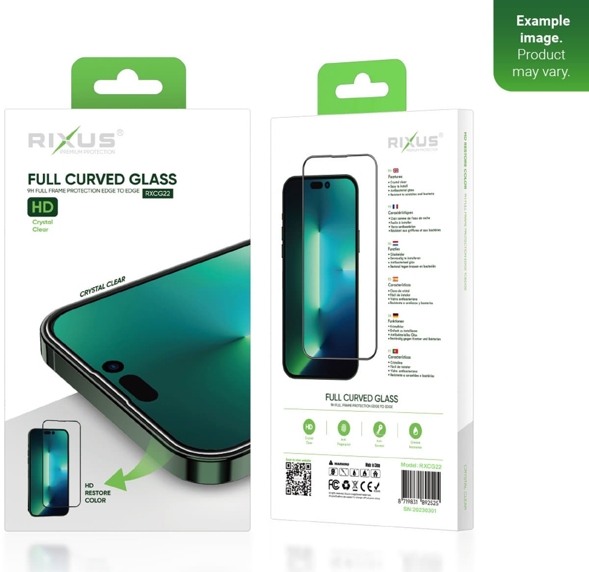 Rixus Clear HD Full Curved Edge Tempered Glass For Samsung Galaxy A24 4G A245F