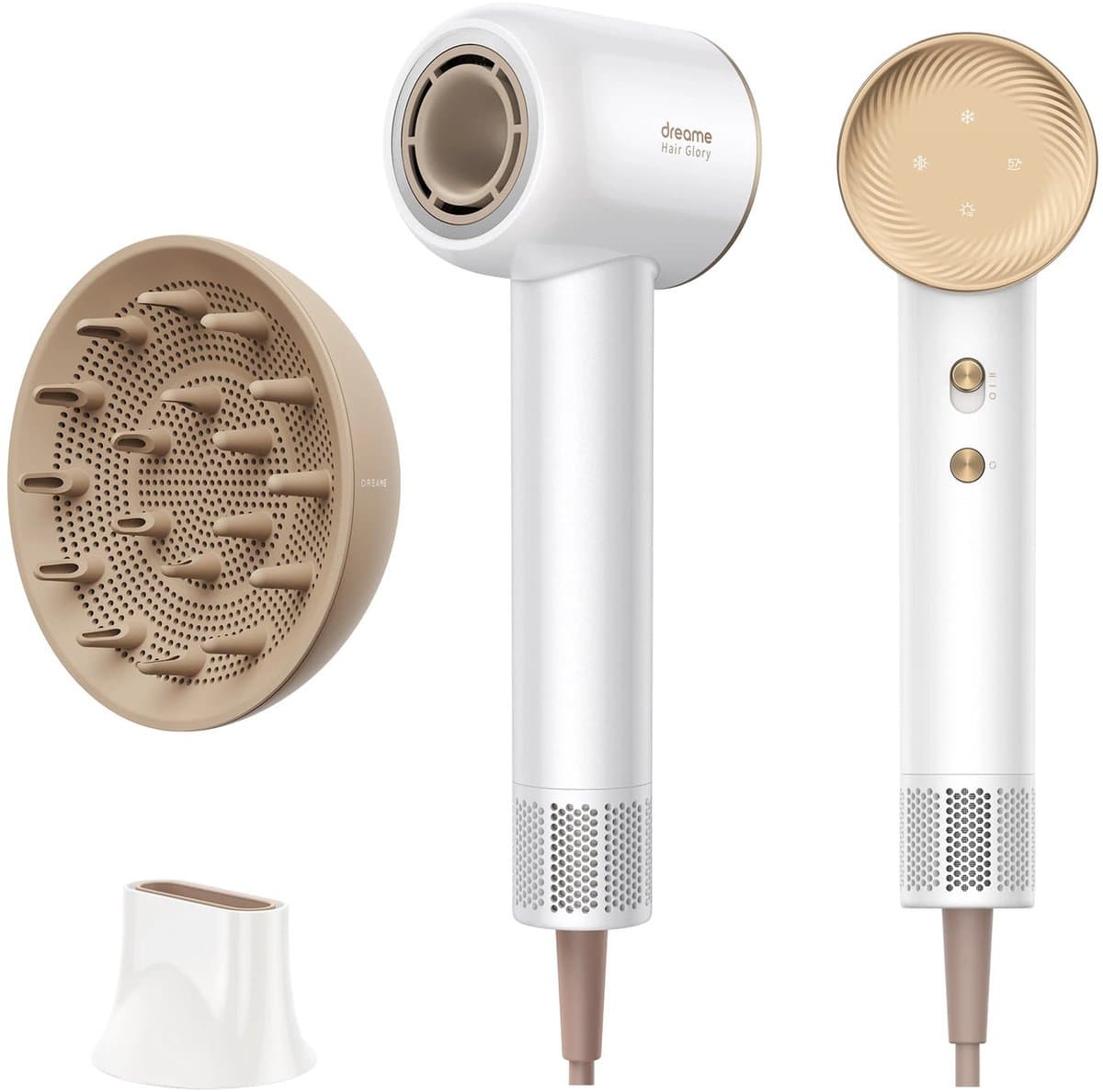 Dreame Glory Combo - Haardroger - 110.000 RPM, 3 warmtestanden, negatieve ionen, opvouwbaar
