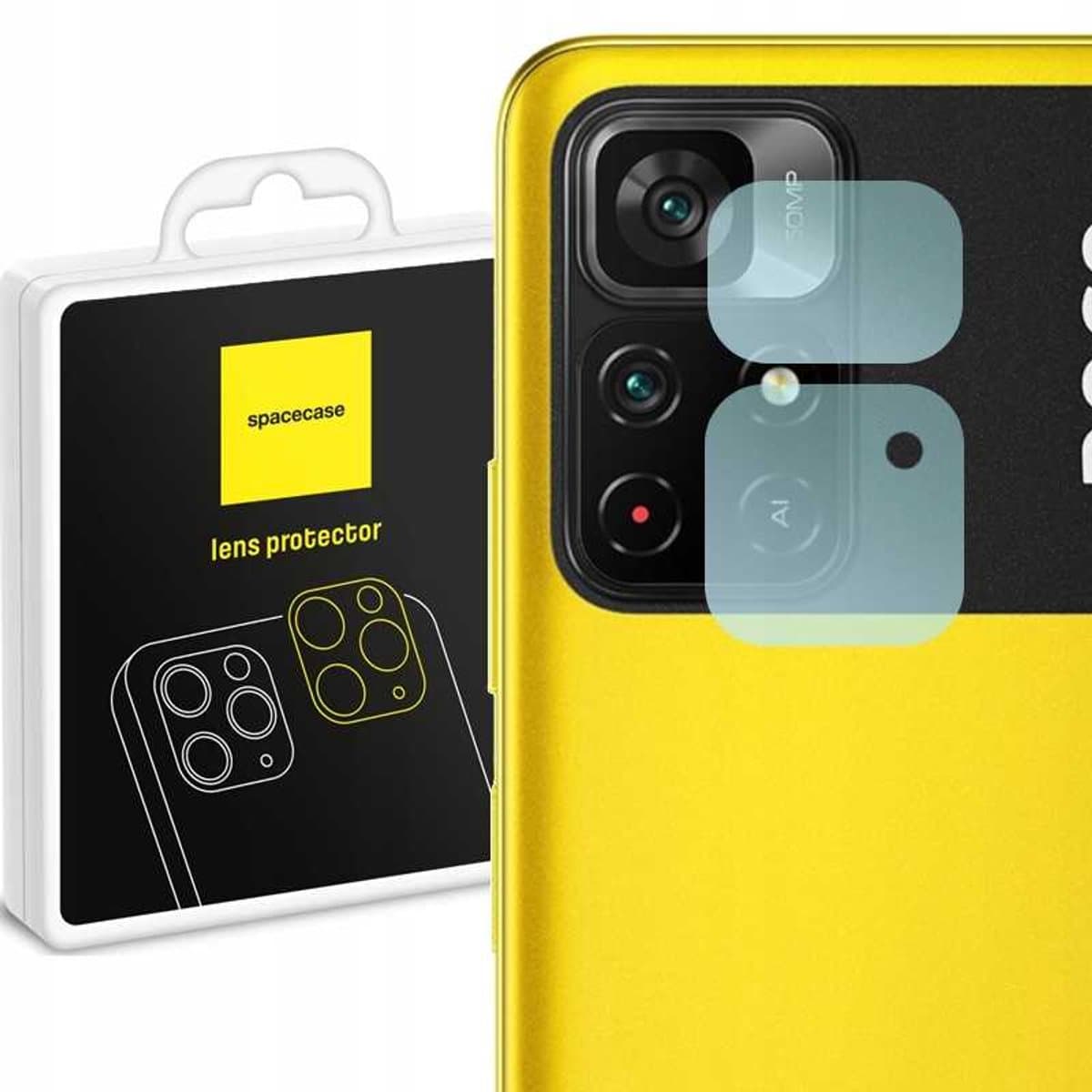 Spacecase Cameraglas Van Gehard Glas Voor Poco M4 Pro 5G Schermbescherming