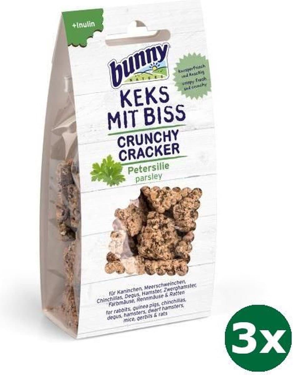 3x50 gr Bunny nature crunchy cracker peterselie