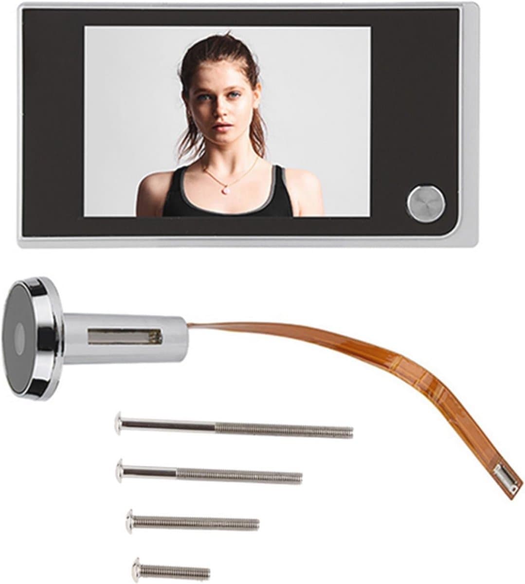 Digitale Deurcamera met 3,5 Inch HD Monitor - 720P Beveiliging met 120° Kijkhoek