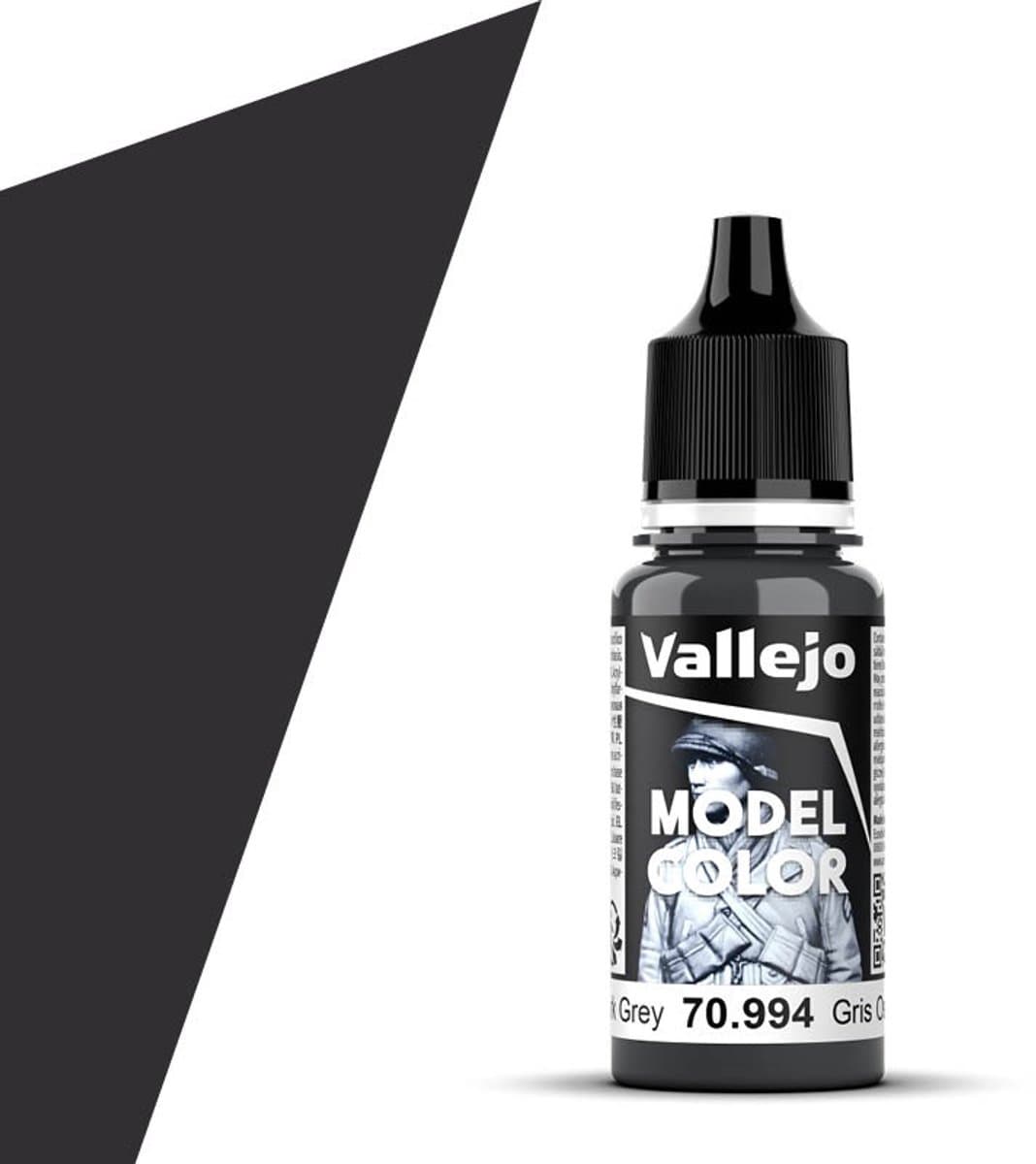Vallejo Hobbyverf Acrylverf - 70994 Model Color Dark Grey - Acryl Verf flesje - 17 ml